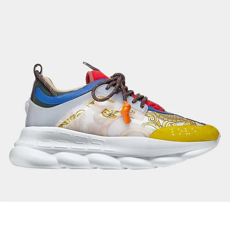 VERSACE HOMBRE ZAPATOS CHAIN REACTION ZAPATILLASAMARILLO
