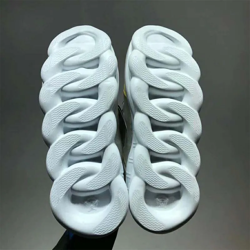 VERSACE HOMBRE ZAPATOS CHAIN REACTION ZAPATILLASAMARILLO