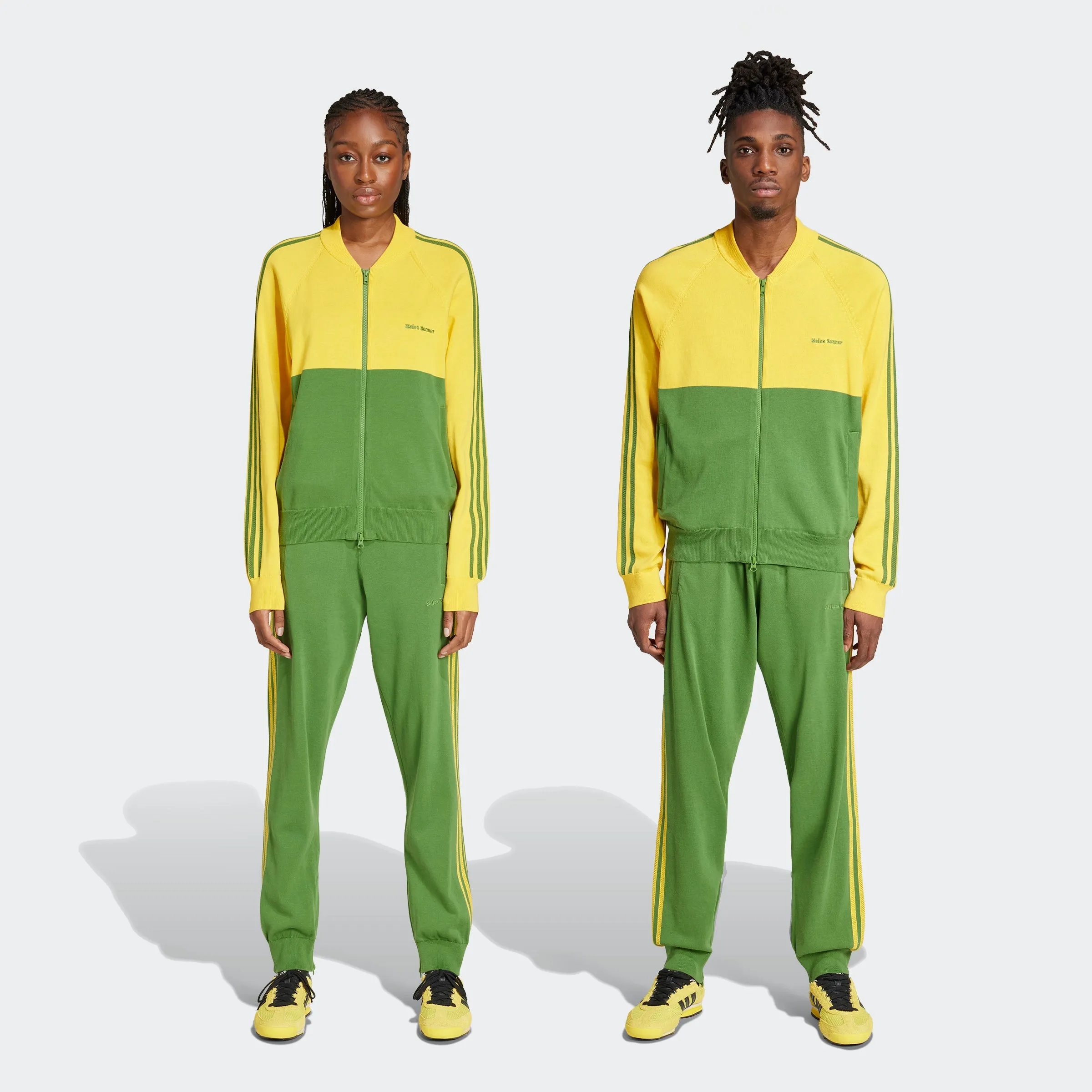 Wales Bonner Knit Track Pants Crew Green / Bold Gold