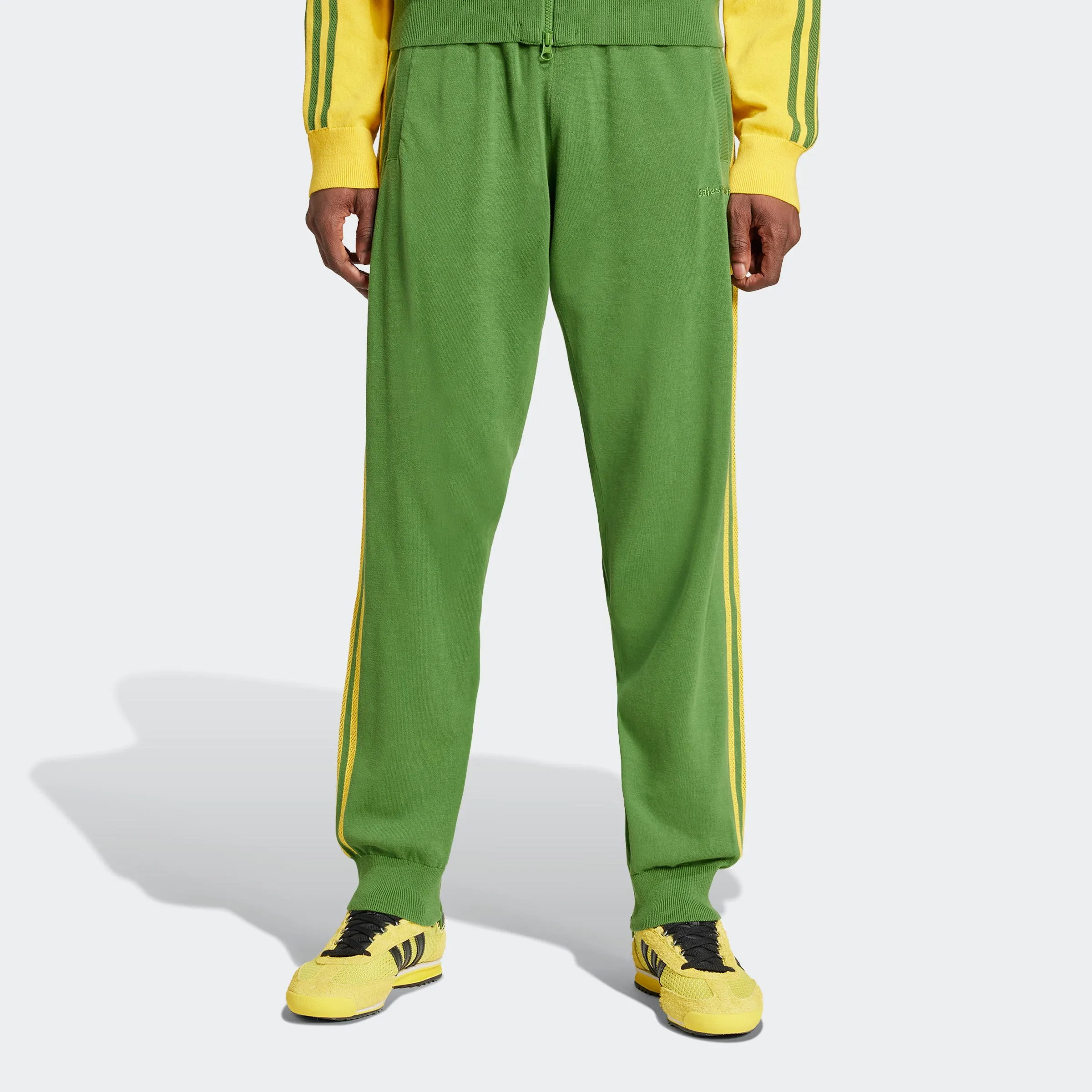 Wales Bonner Knit Track Pants Crew Green / Bold Gold