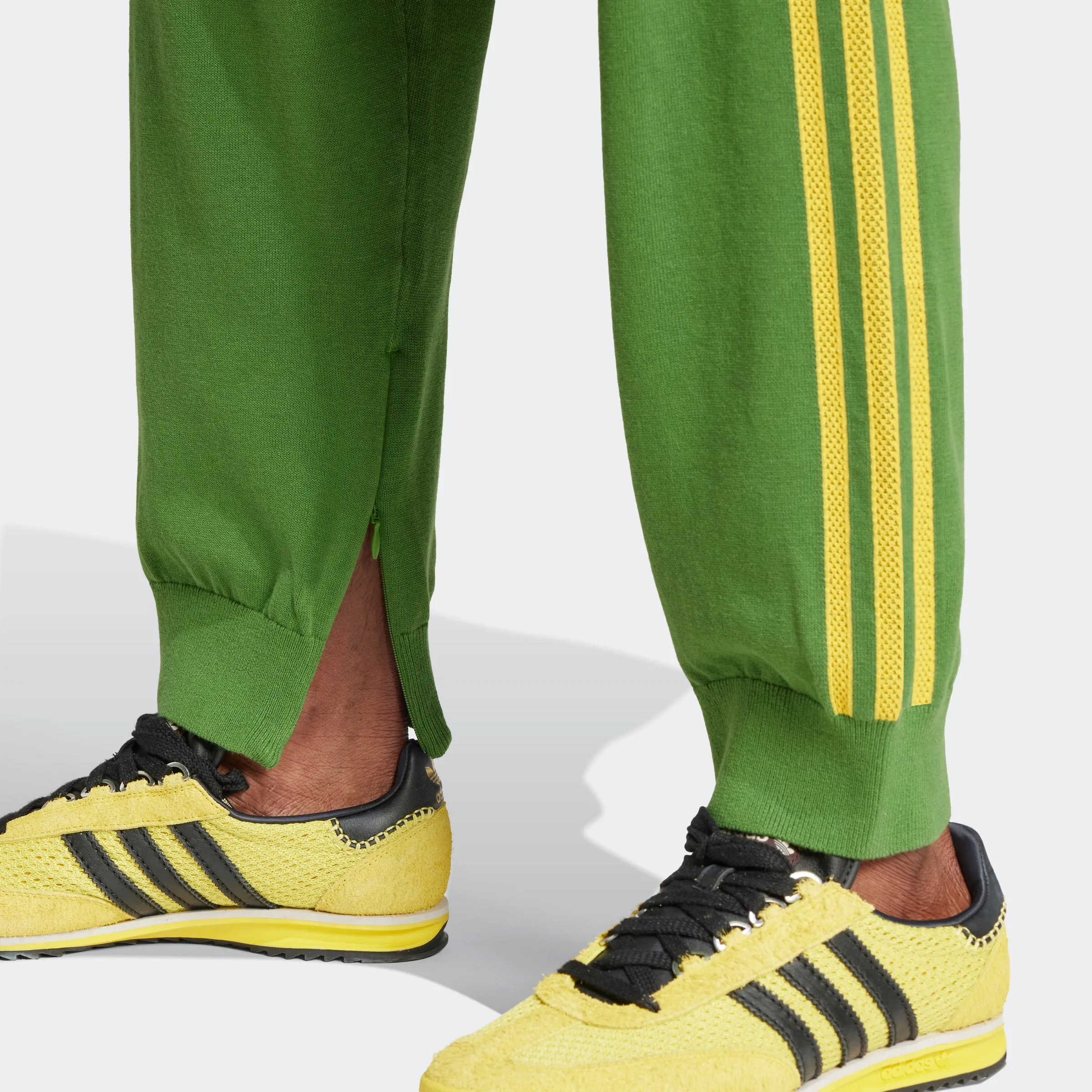 Wales Bonner Knit Track Pants Crew Green / Bold Gold