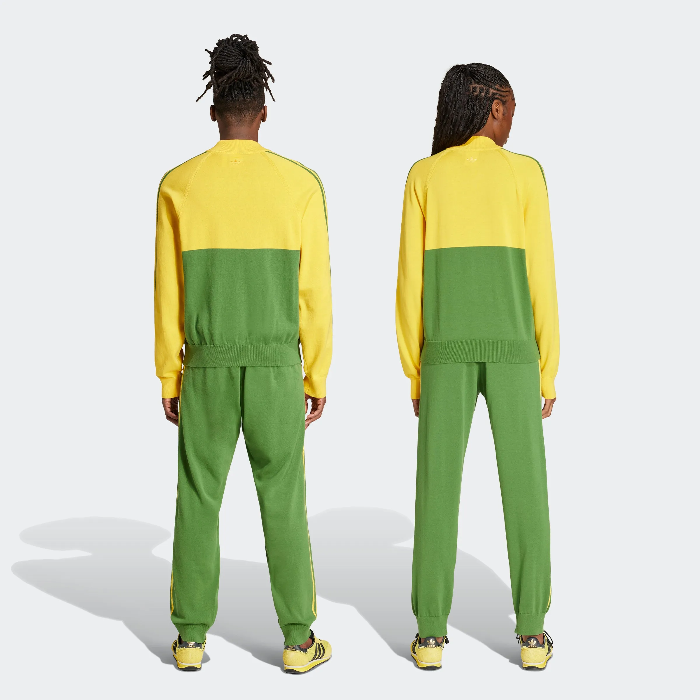 Wales Bonner Knit Track Pants Crew Green / Bold Gold