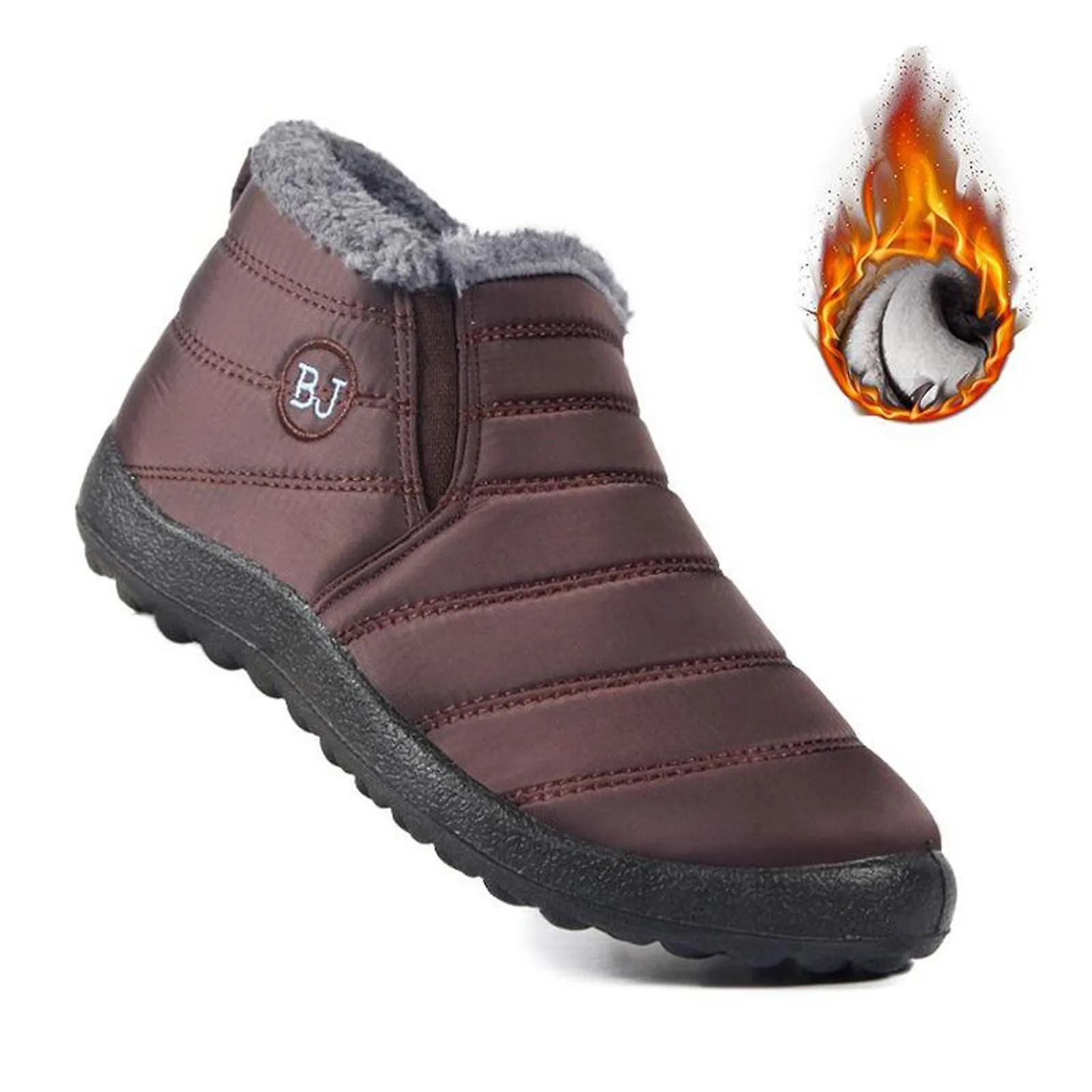 WATERPROOF ANKLE BOOTS WOMEN'S HIGHQUALITY WARM COTTON OXFORD CLOTH COMFORTABLE OUTDOOR SHOES