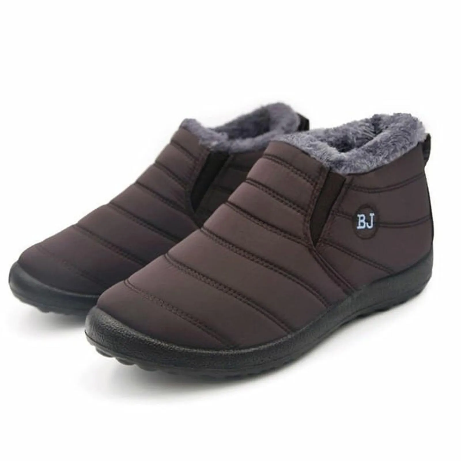WATERPROOF ANKLE BOOTS WOMEN'S HIGHQUALITY WARM COTTON OXFORD CLOTH COMFORTABLE OUTDOOR SHOES