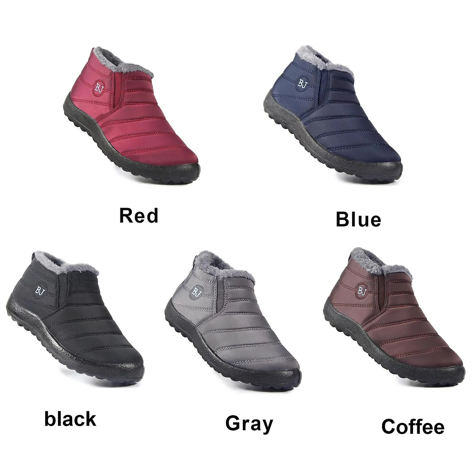WATERPROOF ANKLE BOOTS WOMEN'S HIGHQUALITY WARM COTTON OXFORD CLOTH COMFORTABLE OUTDOOR SHOES