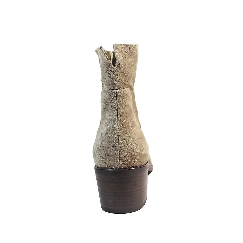 WOMEN'S PAUL GREEN 902500 | SUEDE ANTELOPE | WOMEN'S HEELED ANKLE BOOTS
