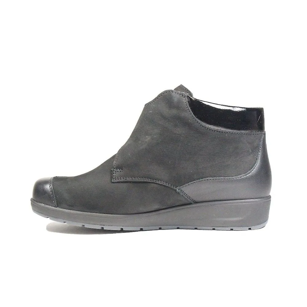 Women's Waldlaufer Mimi | 812815 304 001 | Black Combi Leather | Womens Wide Ankle Boots