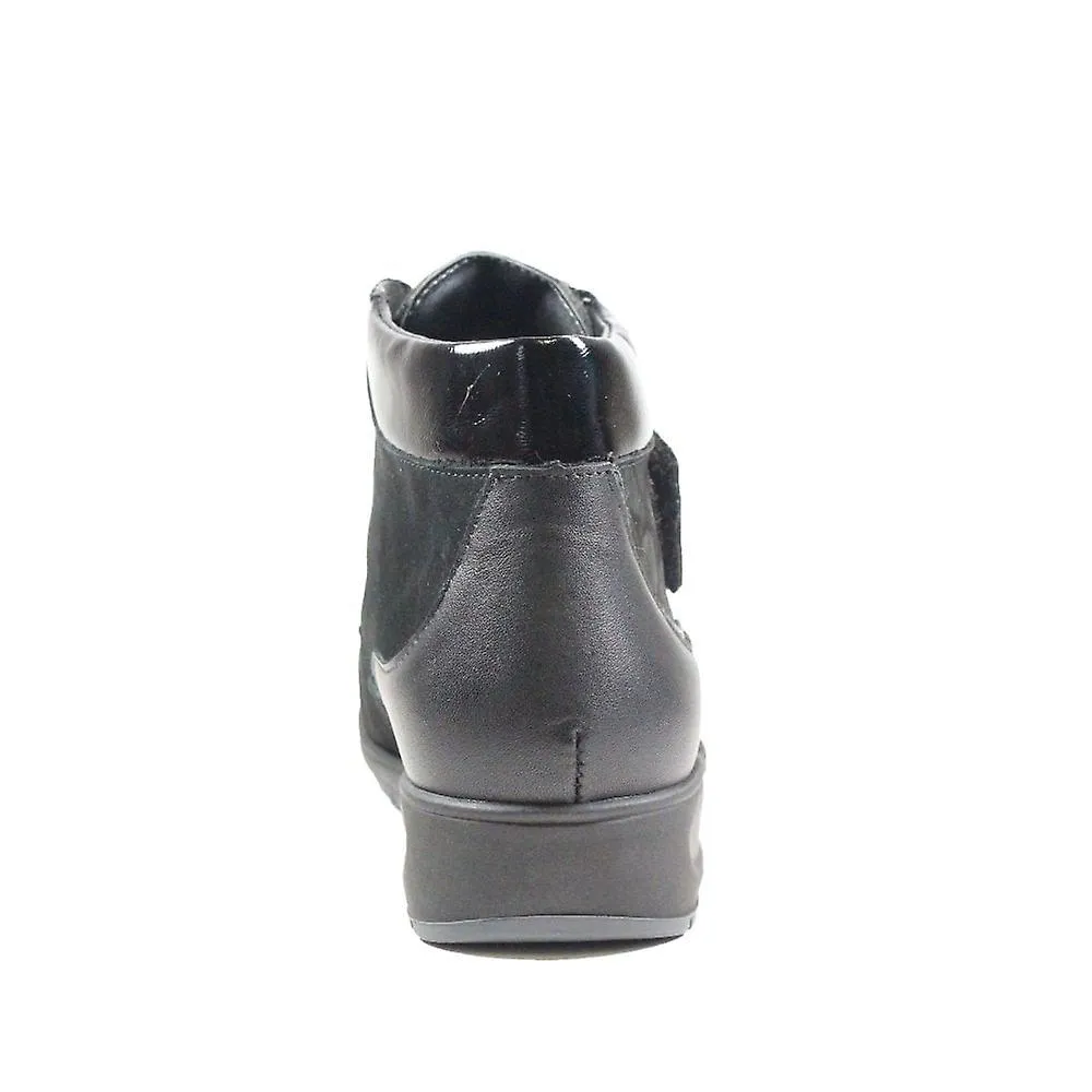 Women's Waldlaufer Mimi | 812815 304 001 | Black Combi Leather | Womens Wide Ankle Boots