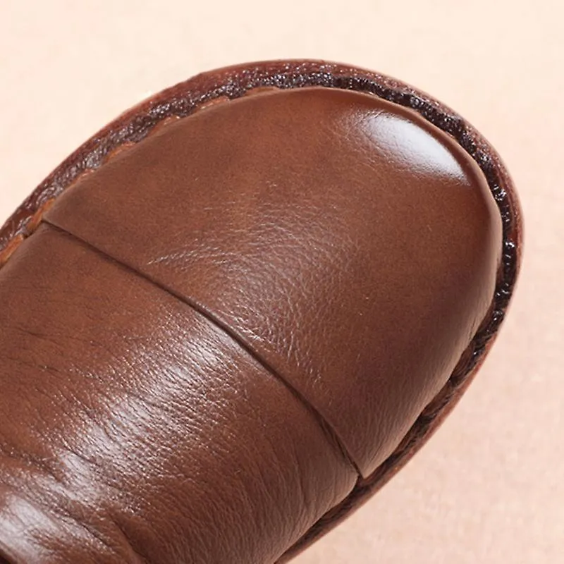 WOMEN'S WINTER SNOW BOOTS GENUINE LEATHER VINTAGE MOTHER BOOT ANKLE BOOTS FOR WOMEN FUR CASUAL WOMAN SHOES NONSLIP BOOT