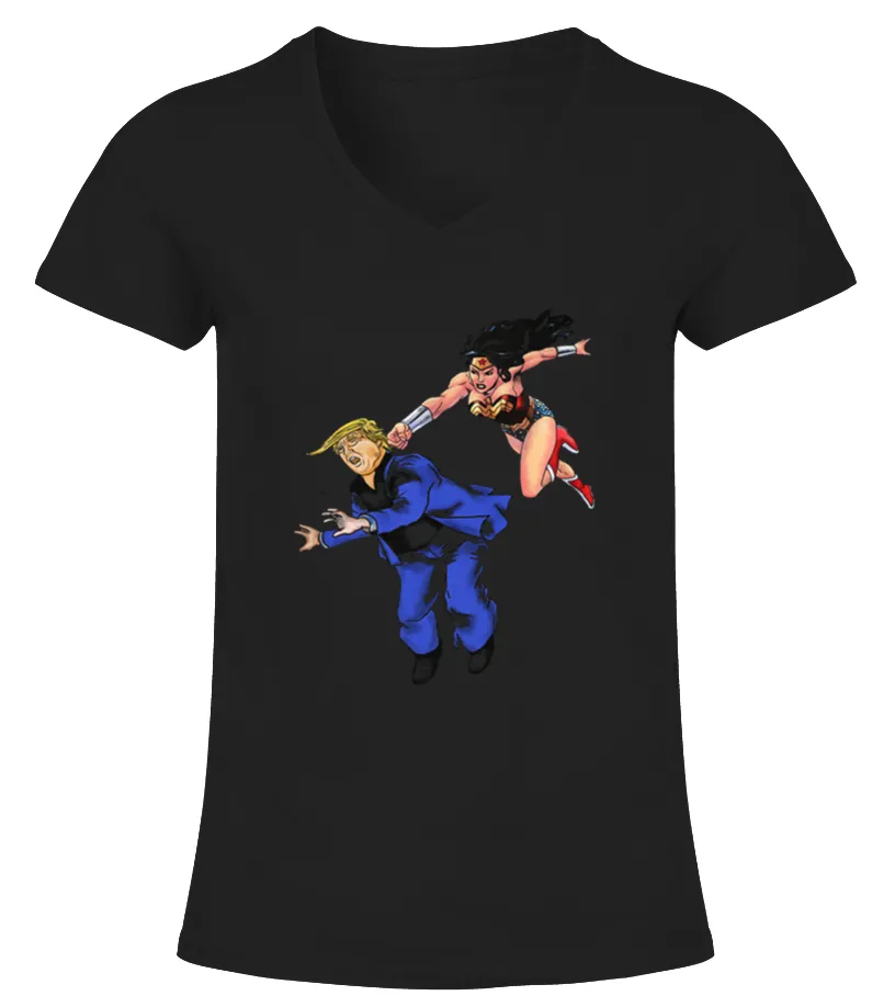 WONDER   WOMAN FEMINISM ANTI TRUMP TEE Camiseta cuello pico Mujer