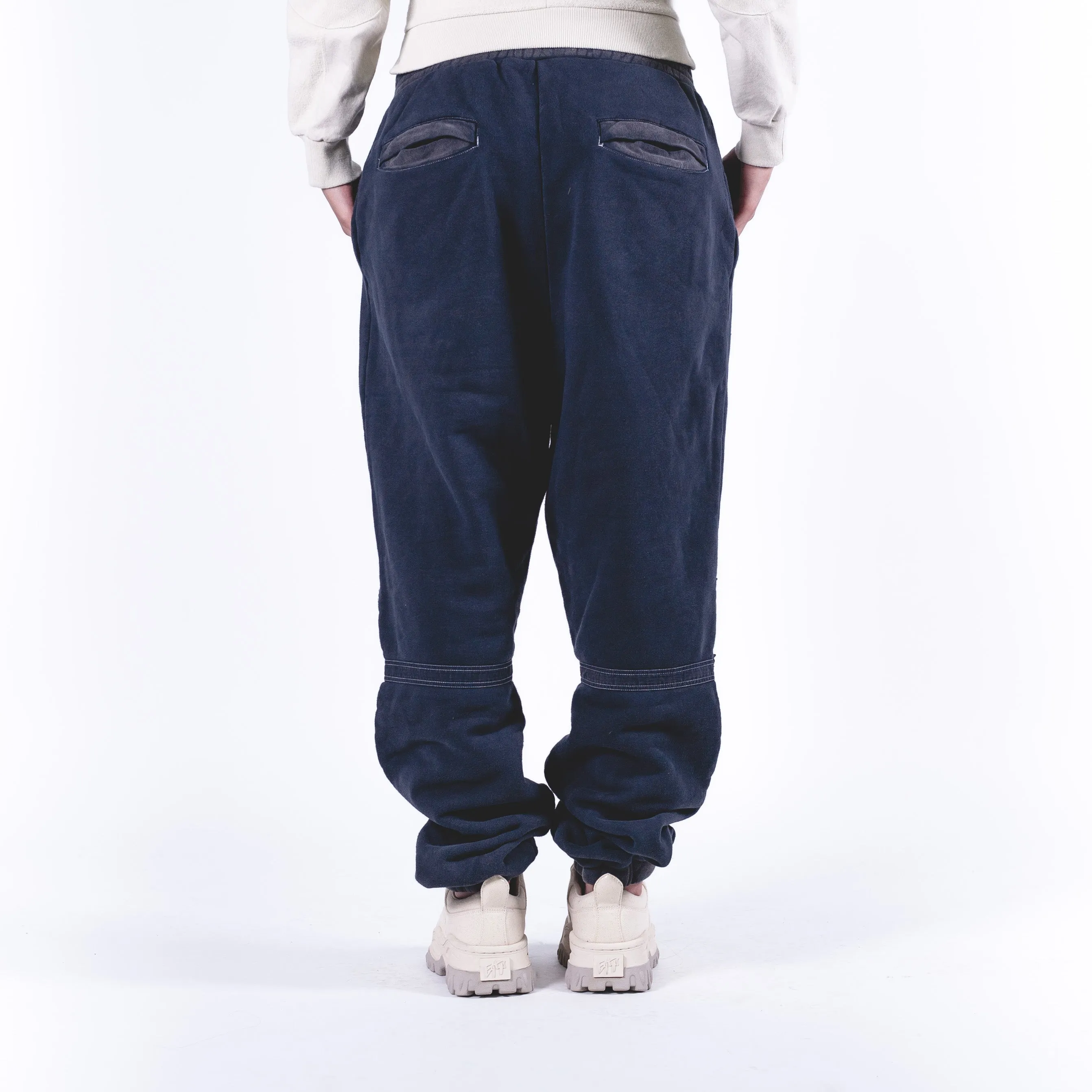 Woven Pant Bleach Patchwork Pants Black