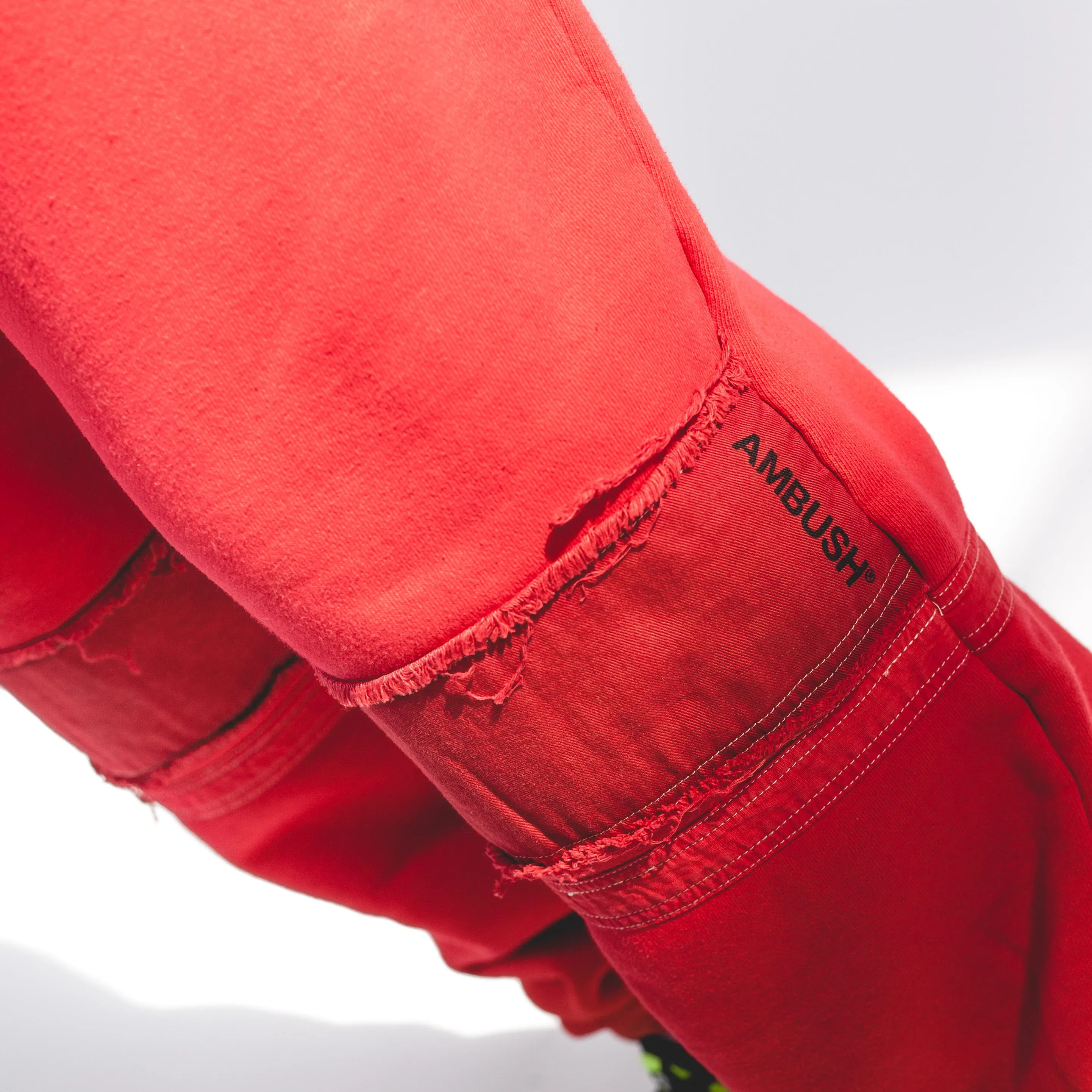 Woven Pant Bleach Patchwork Pants Orange