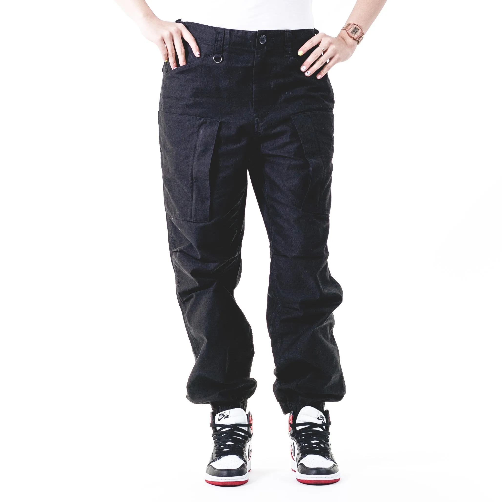 Woven Pant Flight Cargo Pants Black
