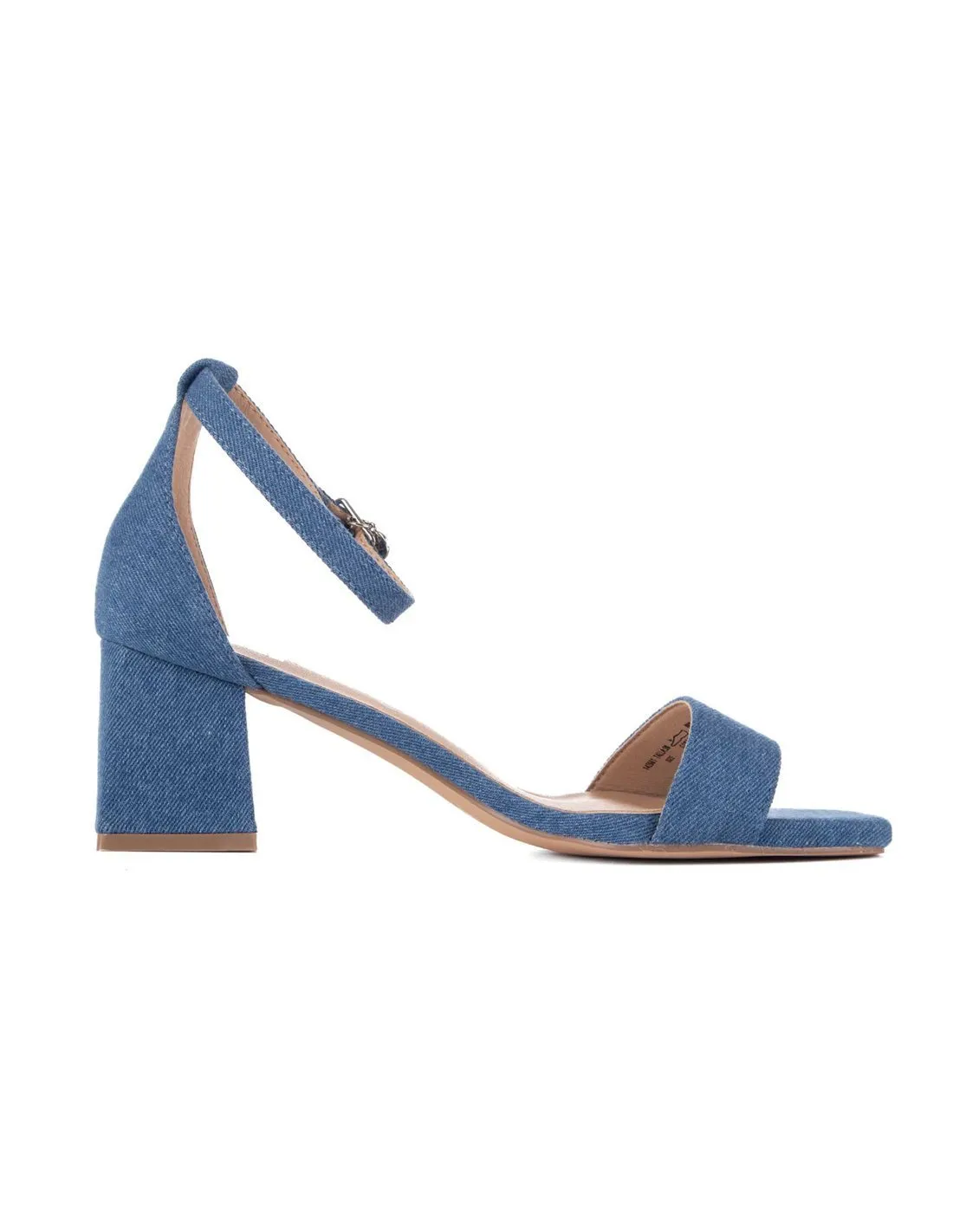 XTI  SANDALIAS DE TACóN AZUL DENIM 142661 MUJER