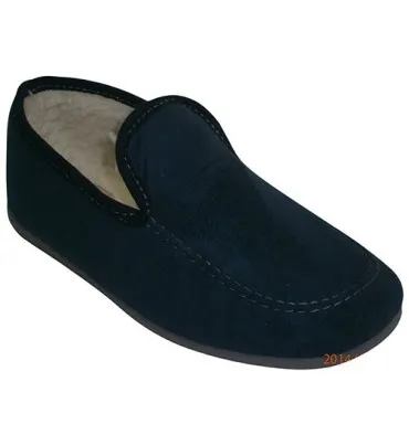 Zapatillas cerradas con forro de borreguito Calzamur en azul