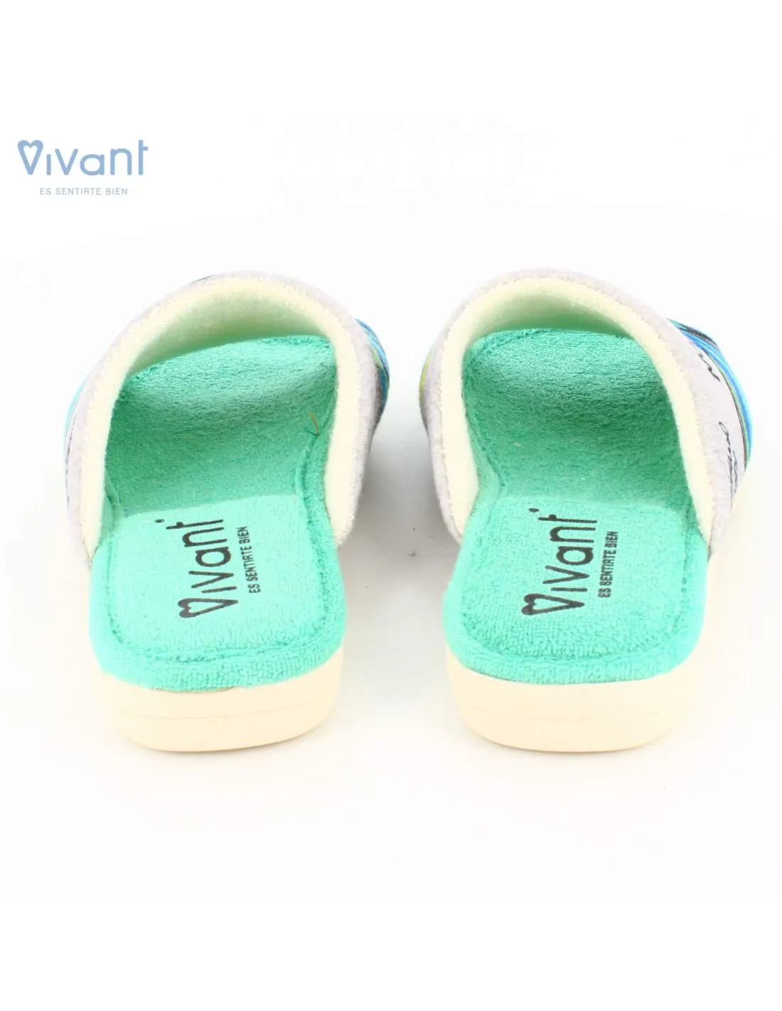 Zapatillas de Casa "Mi alma tiene vistas al mar" Gris