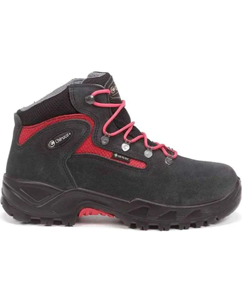 ZAPATILLAS DEPORTE CHIRUCA  DE MUJER MONTANA MASSANA 08 ROJO 4402408 NEGRO  GRIS