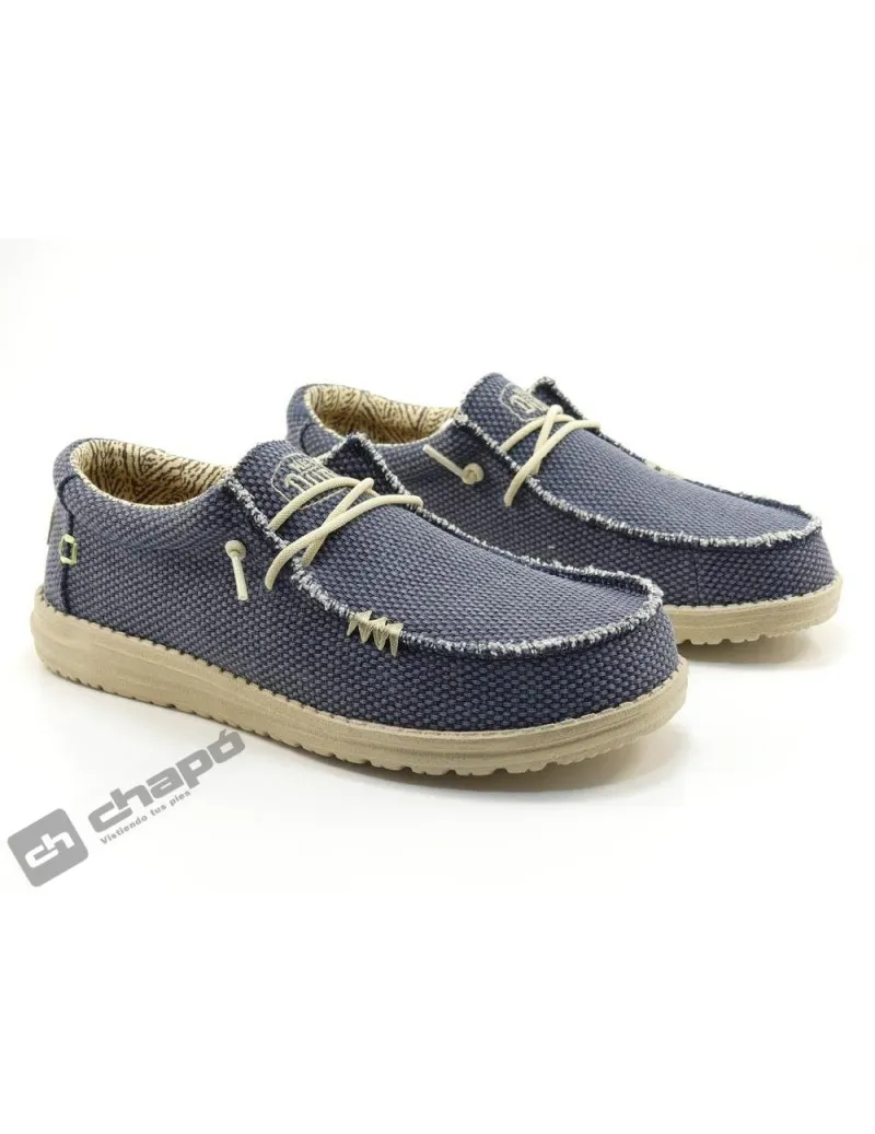 Zapatillas Deportiva Azul Dude Wally Braided