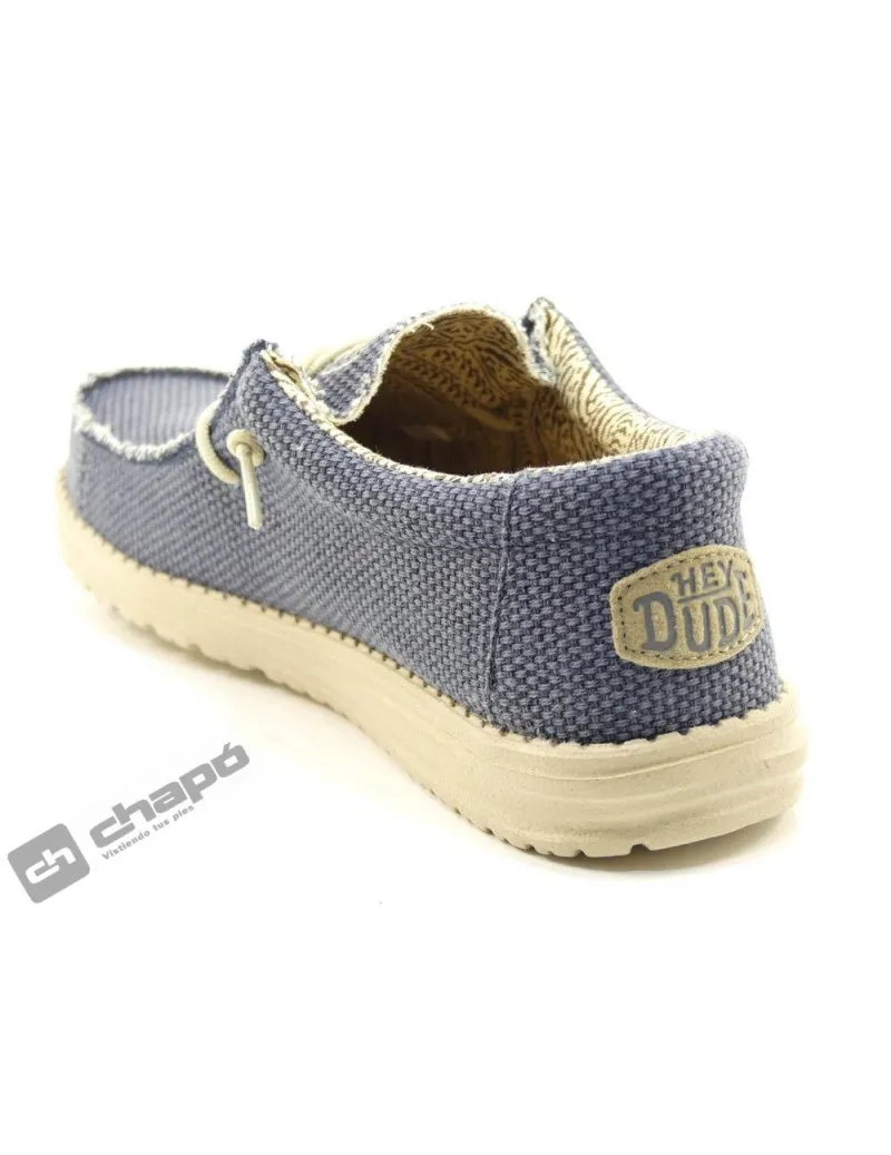 Zapatillas Deportiva Azul Dude Wally Braided