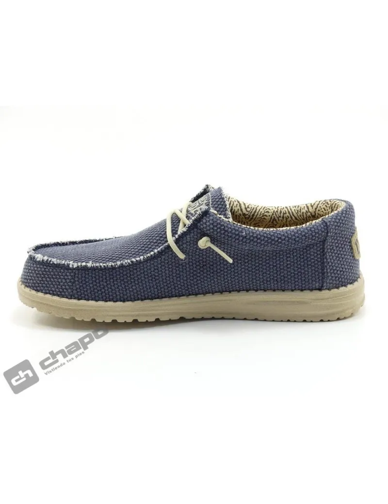 Zapatillas Deportiva Azul Dude Wally Braided