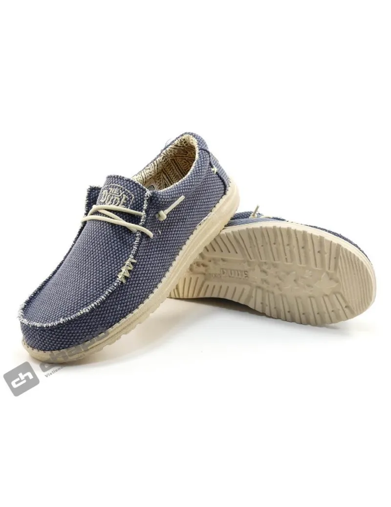 Zapatillas Deportiva Azul Dude Wally Braided