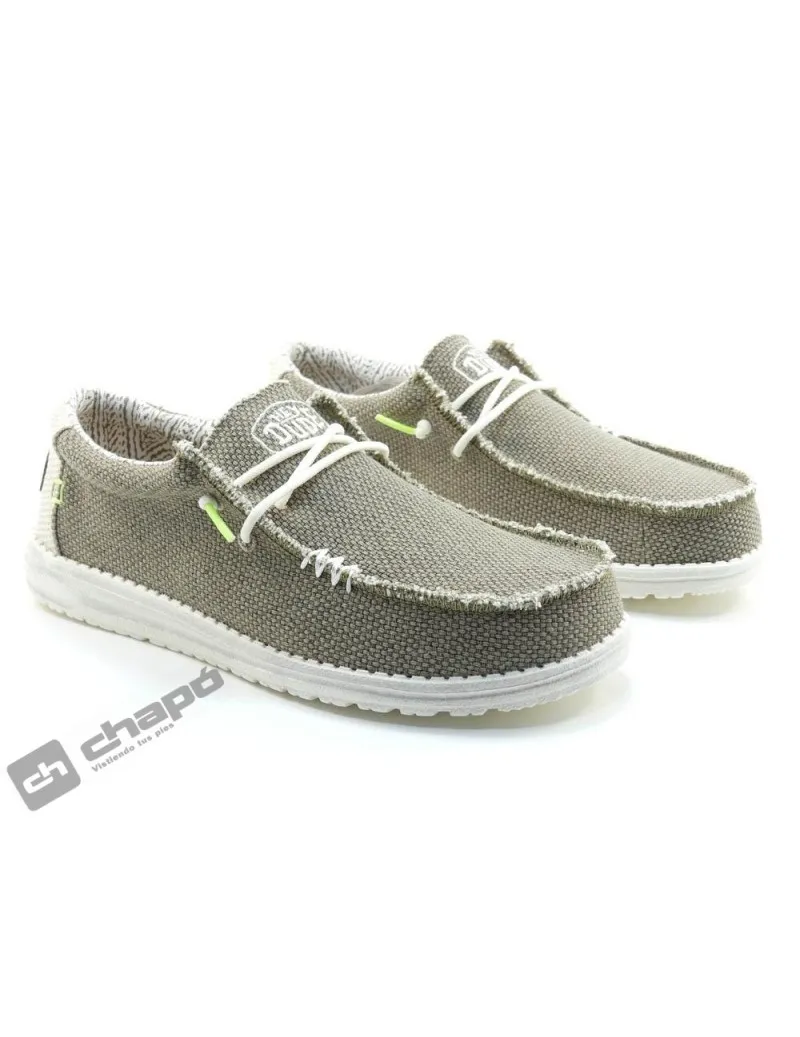 Zapatillas Deportiva Taupe Dude Wally Braided