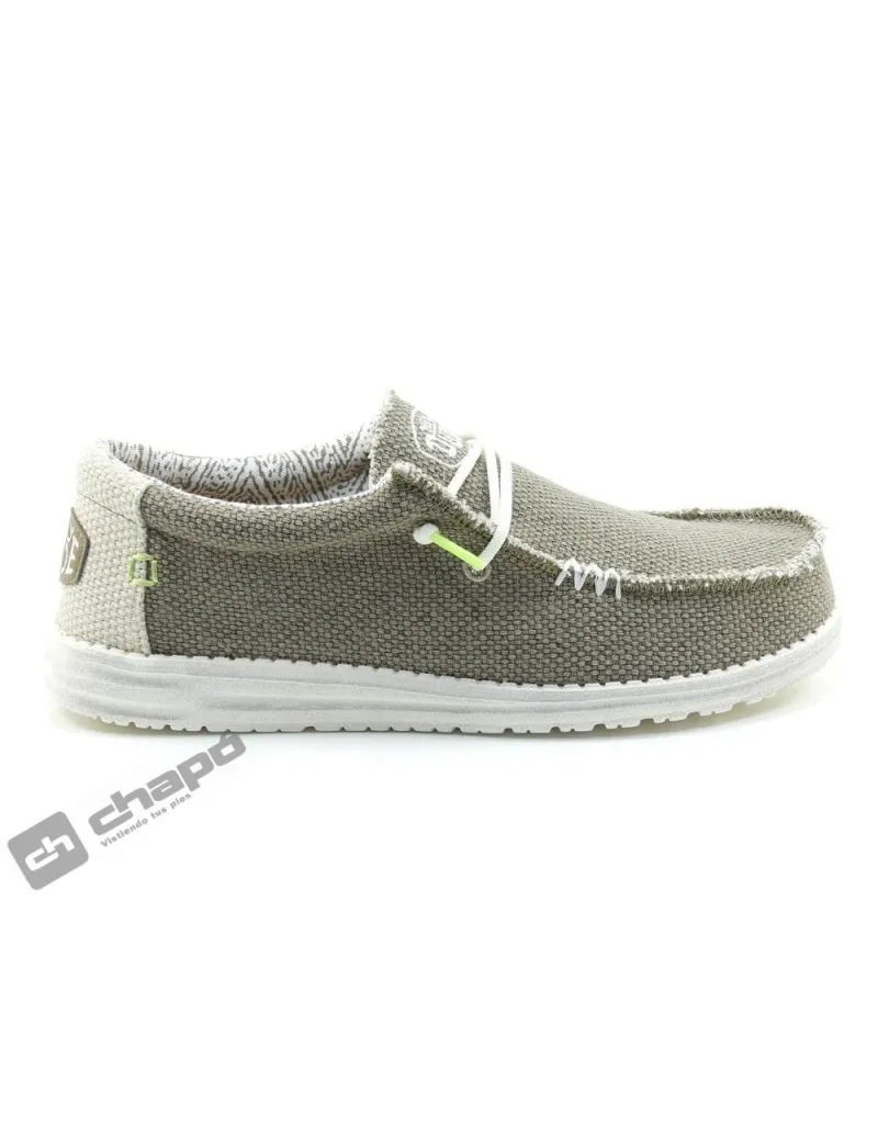 Zapatillas Deportiva Taupe Dude Wally Braided