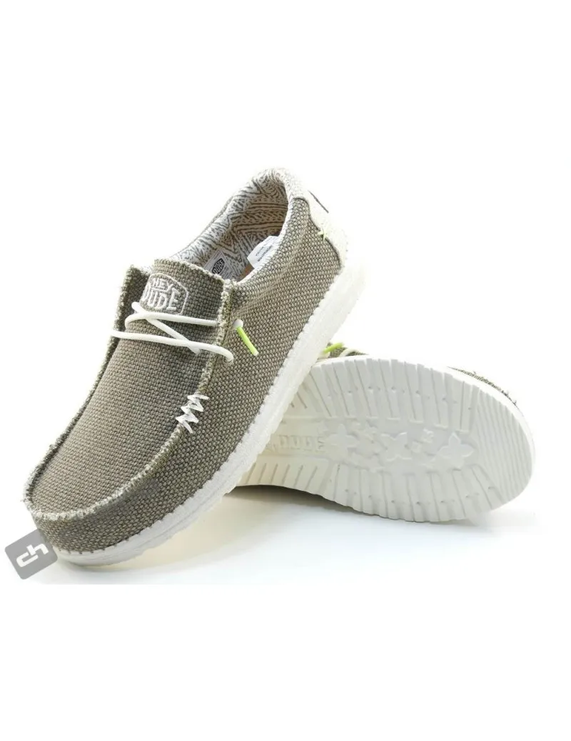 Zapatillas Deportiva Taupe Dude Wally Braided