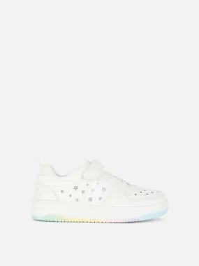 Zapatillas gruesas con efecto degradado y estrellas