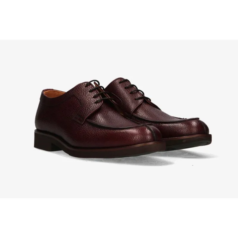 Zapato con cordones caoba
