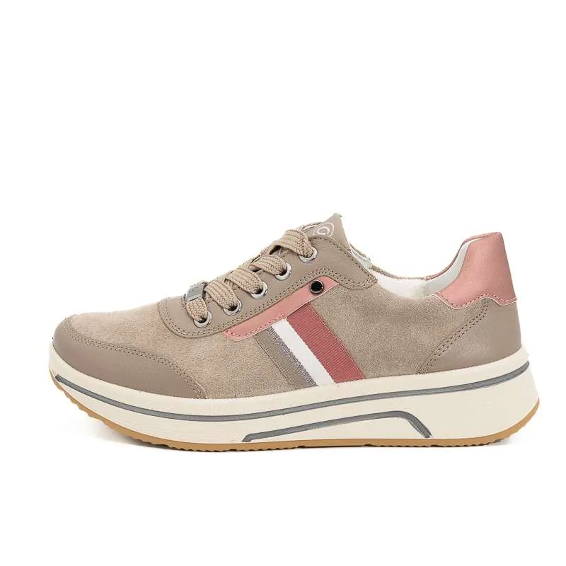 Zapato con cordones color beige Visón de Ara