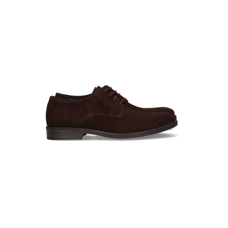 Zapato cordones serraje marrón