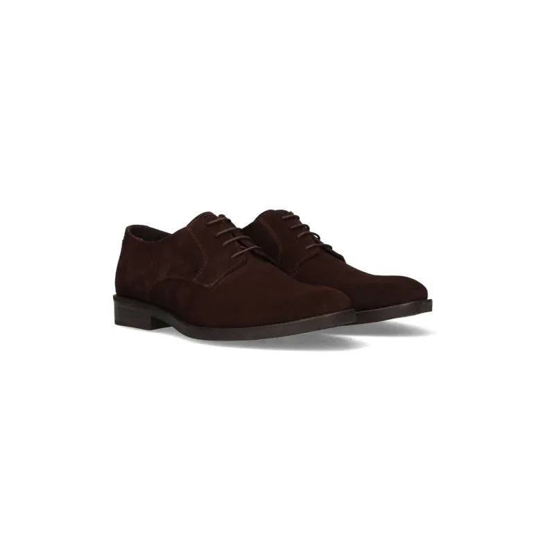 Zapato cordones serraje marrón