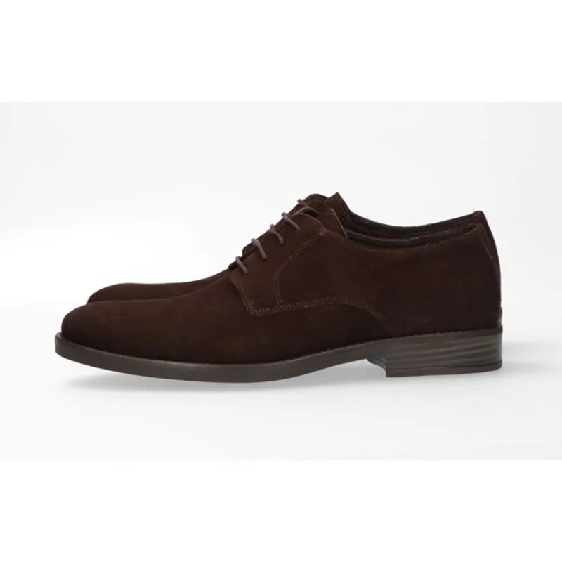 Zapato cordones serraje marrón