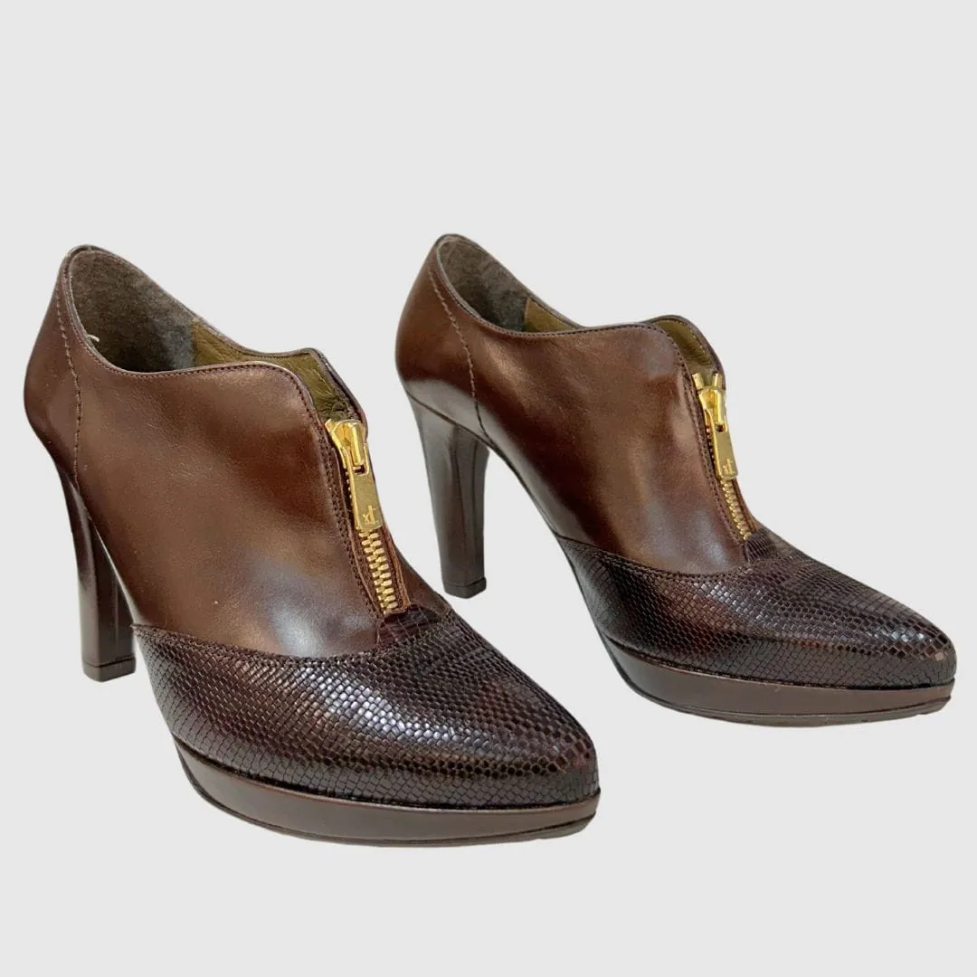 Zapato de tacón alto marrón | Pepe Castel