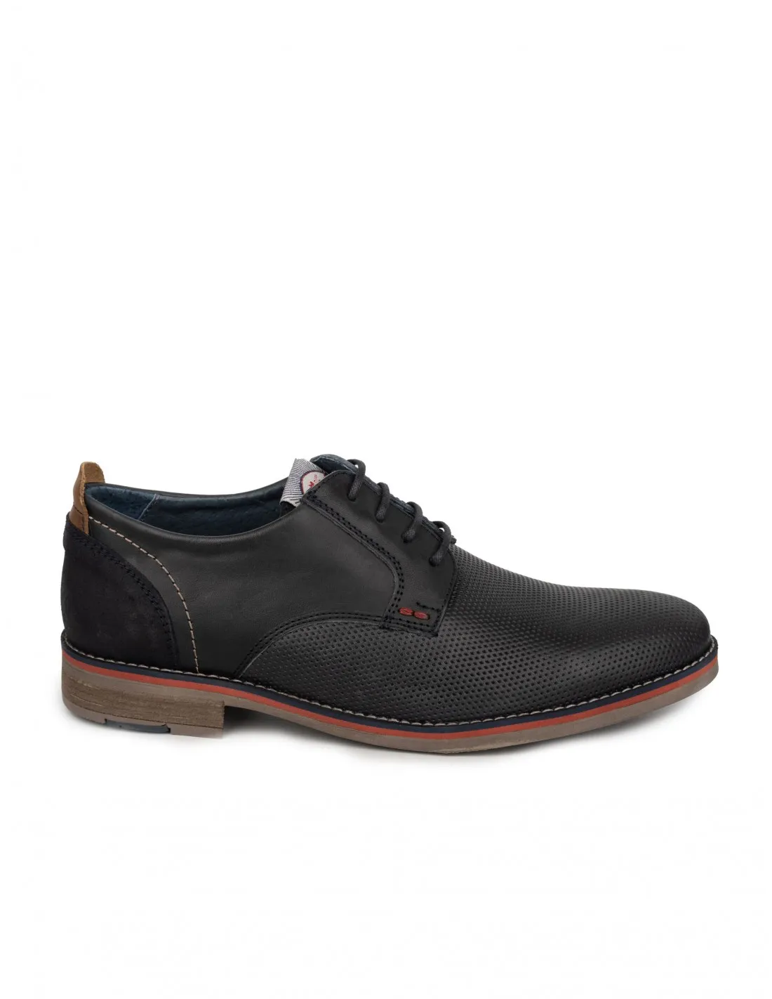Zapatos Cordones Piel Azul Marino