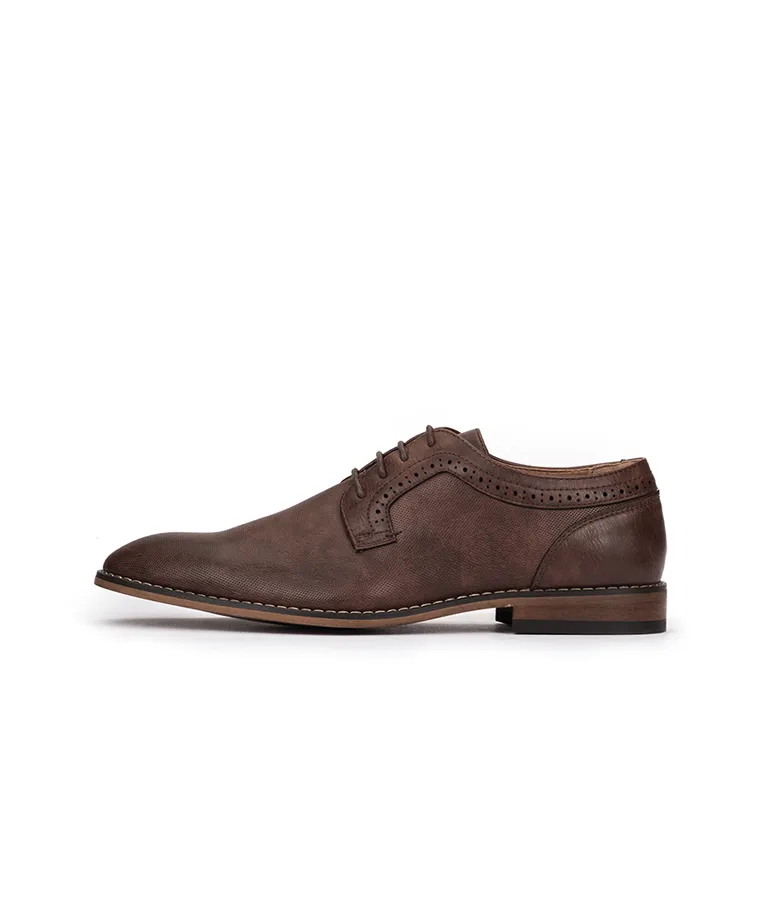 Zapatos Cuero Con Cordones Hombre