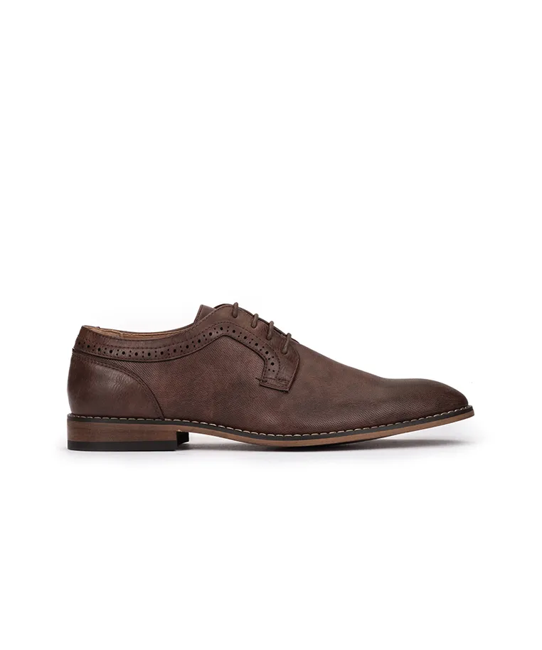Zapatos Cuero Con Cordones Hombre