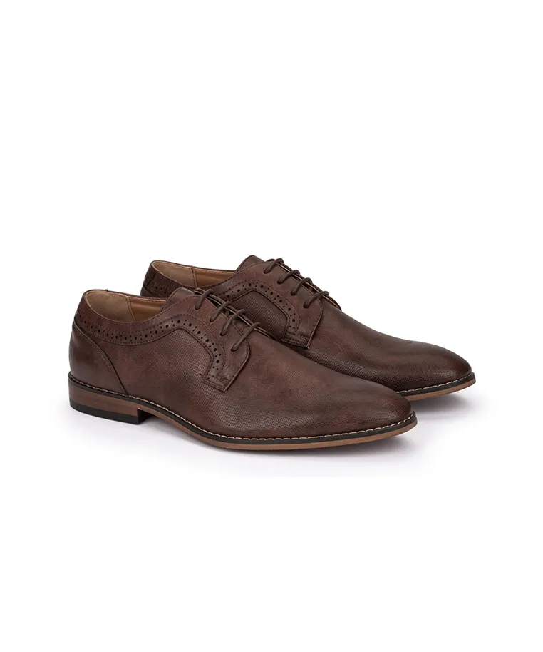 Zapatos Cuero Con Cordones Hombre