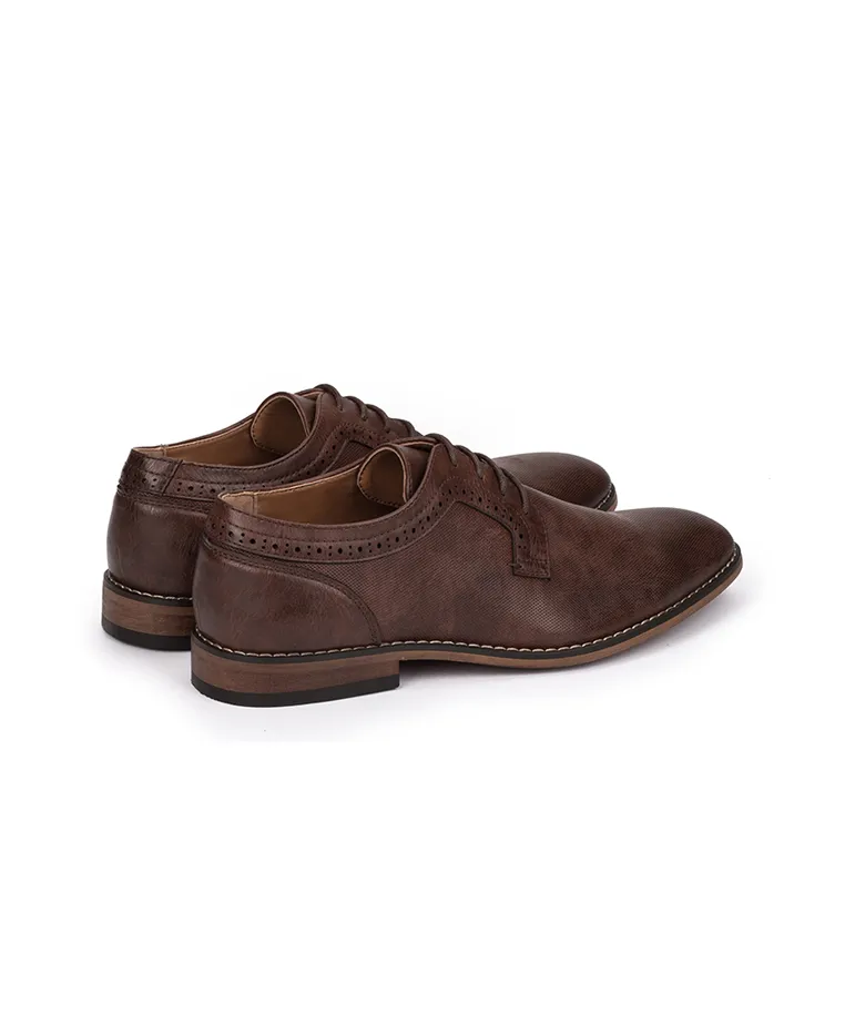 Zapatos Cuero Con Cordones Hombre