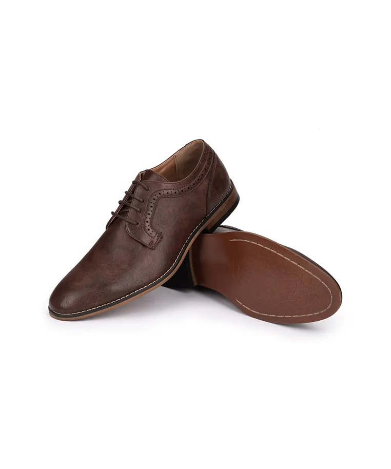 Zapatos Cuero Con Cordones Hombre