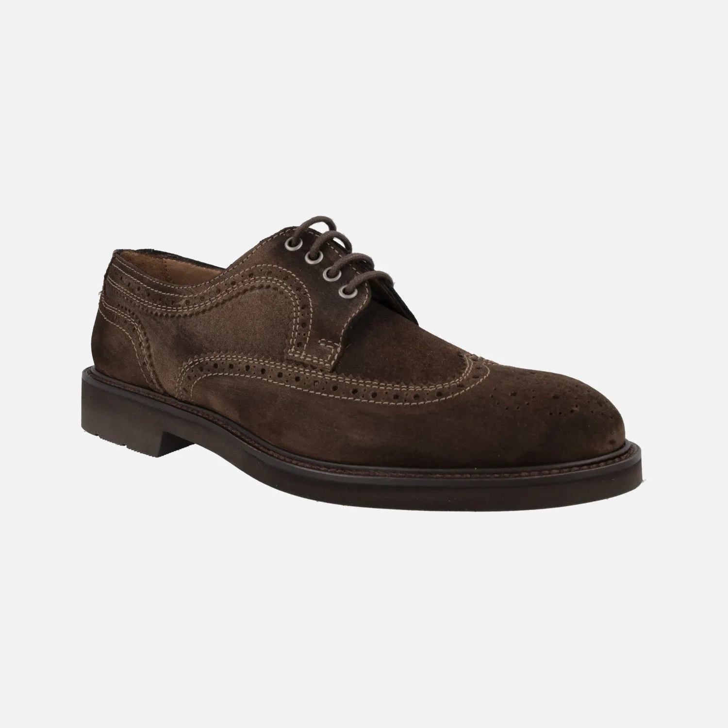 Zapatos de cordones blucher para hombre Baltimore en ante castor