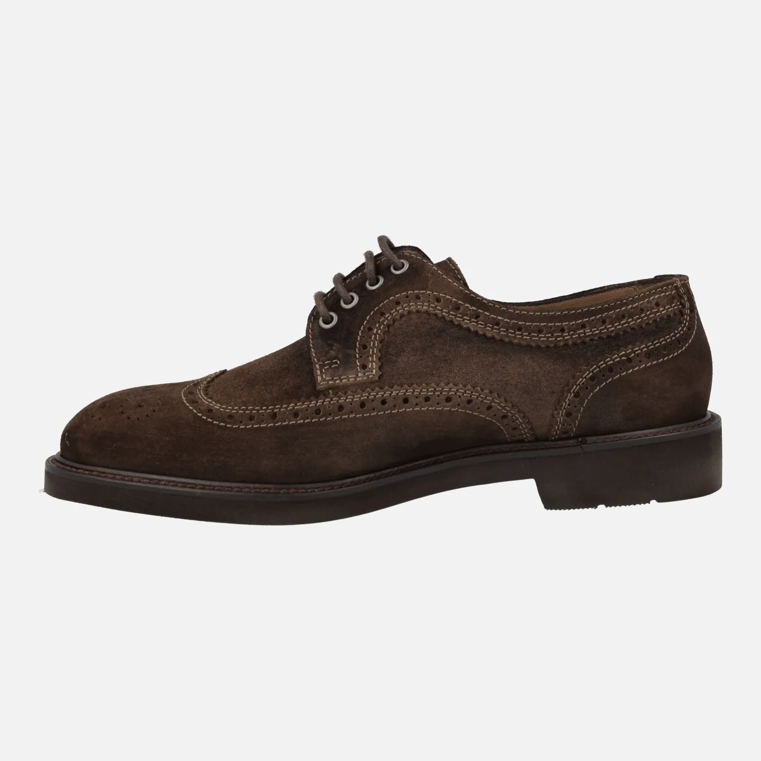Zapatos de cordones blucher para hombre Baltimore en ante castor