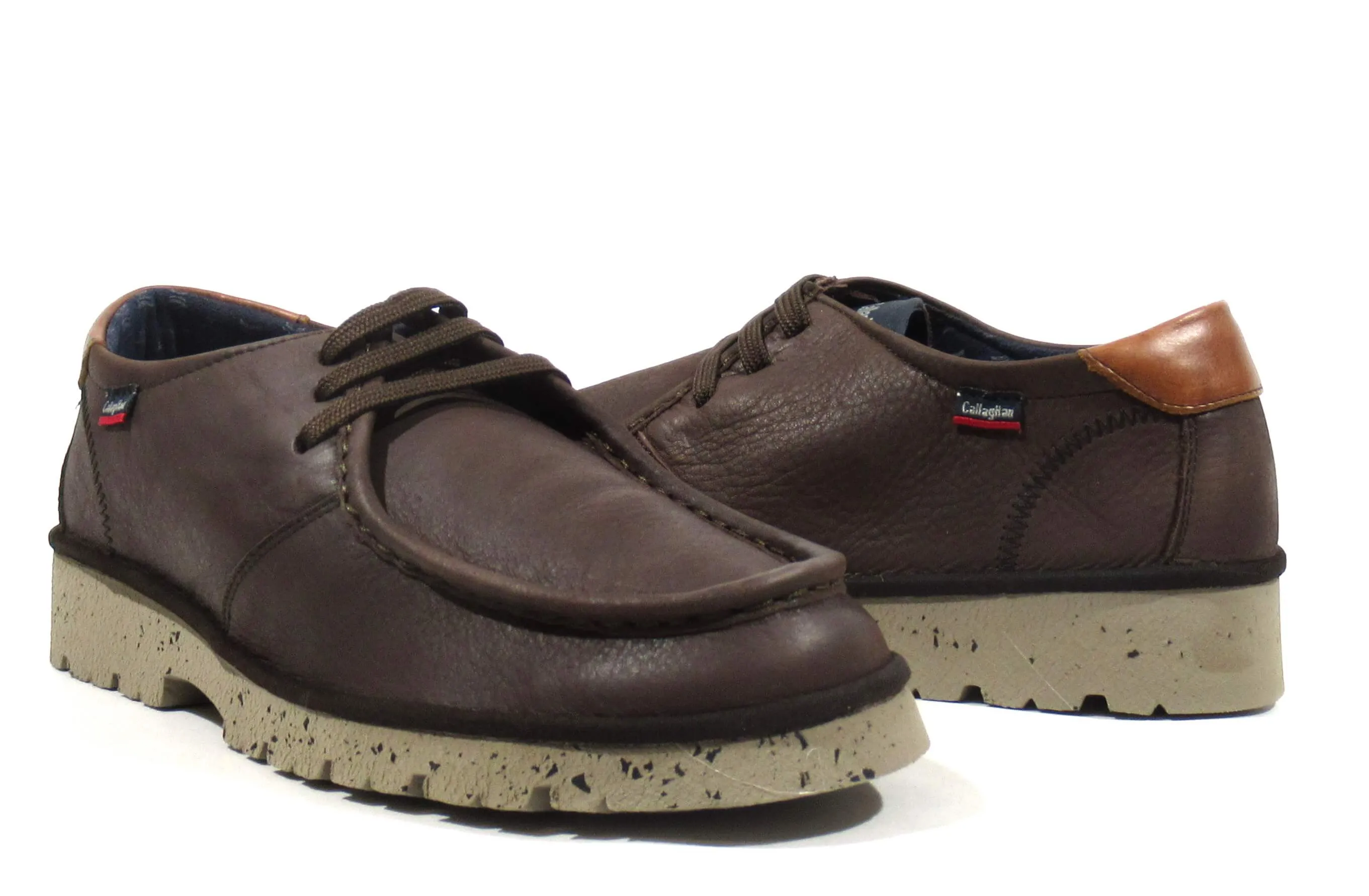Zapatos de cordones con bordón para hombre