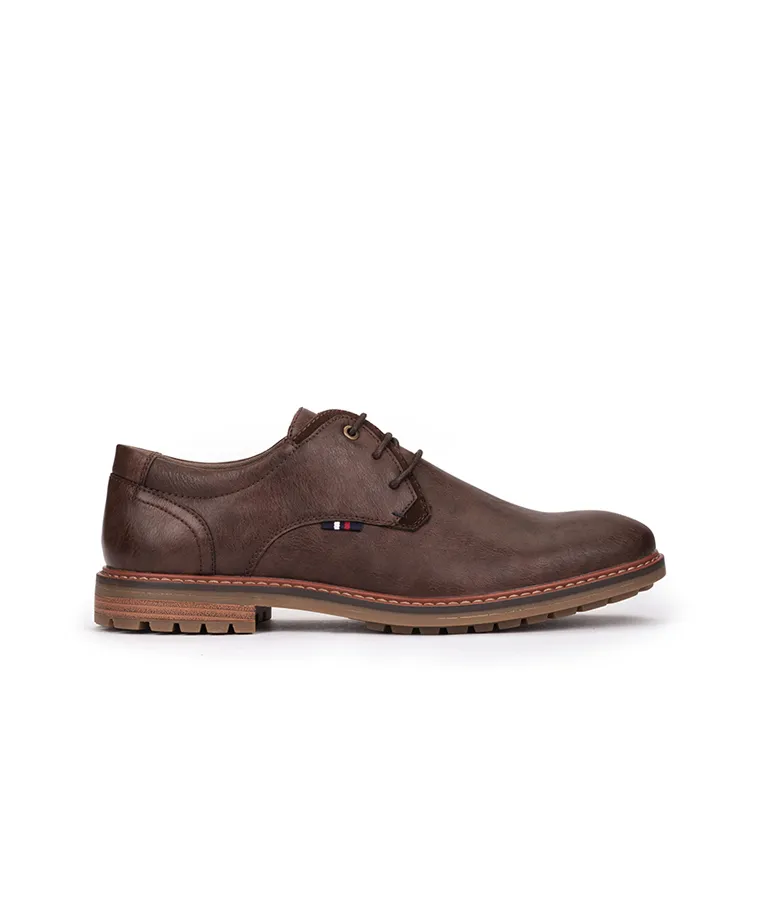 Zapatos Marrón Con Cordones Hombre