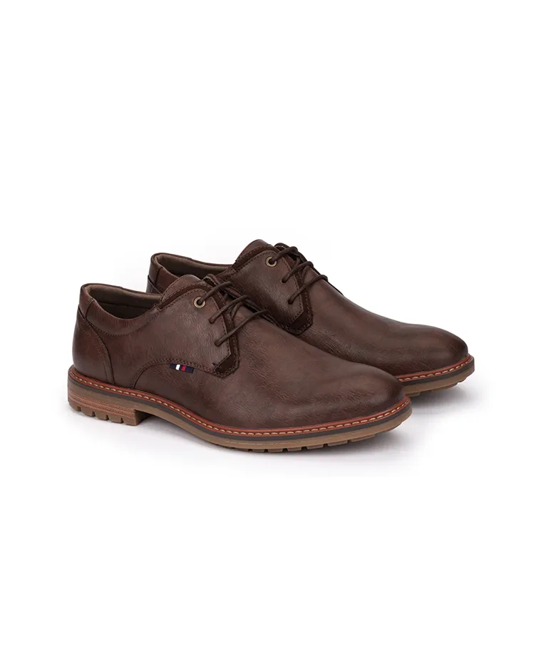 Zapatos Marrón Con Cordones Hombre