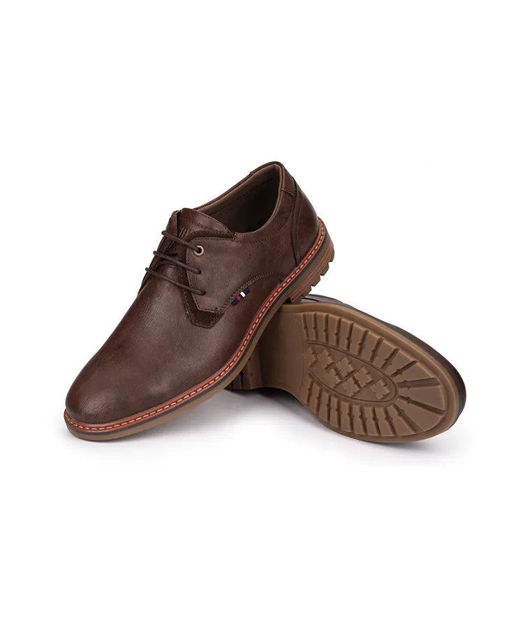 Zapatos Marrón Con Cordones Hombre