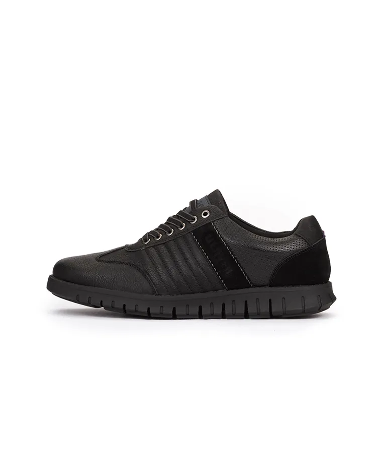 Zapatos Negro Con Cordones Negro Hombre