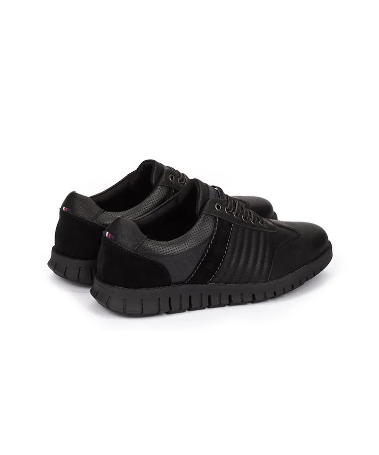 Zapatos Negro Con Cordones Negro Hombre