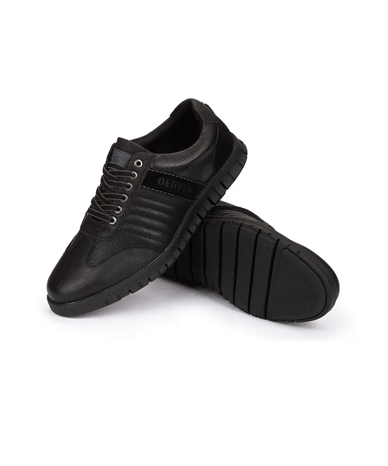 Zapatos Negro Con Cordones Negro Hombre